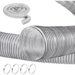 Vevor tuyau flexible deaspiration de collecte de poussiere, 10 cm x 6, 1 m, pvc epais, transparent, avec ...