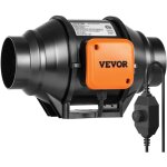 Ventilateur de conduit en ligne, 102 mm, extracteur deair silencieux 220 m / h controleur de vitesse ...