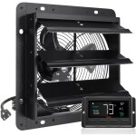 Ventilateur deextraction a volets, 25, 4 cm avec controleur de temperature et dehumidite, extracteur ... Ventilateur deextraction a volets, 25, 4 cm avec controleur de temperature et dehumidite, extracteur ...