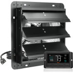 Vevor ventilateur deextraction a volets, 30, 5 cm avec controleur de temperature et dehumidite, extracteur ...