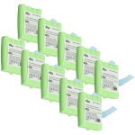 Vhbw 10x batterie compatible avec motorola tlkr t4, t5, t50, t6, t3, t80, t60, t61, t7, t8 radio talkie ...