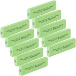 Vhbw - 10x cellules de batterie compatible avec sharp md - mt880s, md - mt888, md - mt888h baladeur cd, ...