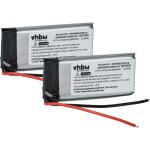2x batterie remplacement pour cardo bat00007 pour casque audio, �couteurs sans fil (850mah, 3, 7v, li ...