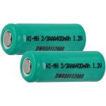Vhbw - 2x cellules de batterie remplacement pour 2 / 3aaa pour batteries - 400 mah, 1, 2 v, nimh