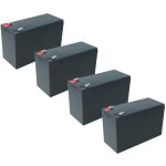 Vhbw 4x batterie de bord compatible avec trottinette �lectrique caravane, bateau, camping - car (6ah, ...