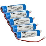 Vhbw 5x batterie compatible avec legrand baeh ip66 eco1, bapi, baes, ura, dbr ip66 eco1 �clairage d'issue ...