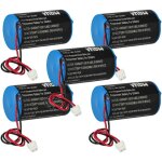 5x pile compatible avec visonic mcs - 730, mcs - 710, mcs - 720 systme d'alarme, sirne extrieure radio ...