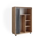 Vicco - armoire doros, sonoma, 100 x 146. 6 cm avec roulettes