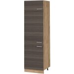 Vicco - armoire pour frigo r - line, gris noble, 60cm