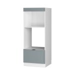 Vicco - armoire micro - ondes fame - line, bleu clair - gris, 60 cm ouvert