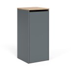 Vicco - armoire de salle de bain viktor, anthracite / ch�ne dor�, 40. 2x88. 2cm avec panier � linge
