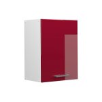 Vicco - armoire suspendue universelle r - line, rouge bordeaux haute brillance, 45 cm avec porte