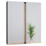 Vicco - armoire de toilette gloria, anthracite, 70. 4 x 84 cm avec 2 portes