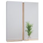 Vicco - armoire de toilette gloria, blanc, 70. 4 x 84 cm avec 2 portes