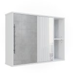 Vicco - armoire de toilette leano, blanc, 80x60cm