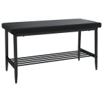 Banquette d'angle pour salle � manger grand, noir, 85x35cm, vicco