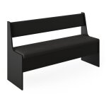 Vicco - banquette d'angle salle  manger roman, noir, 136. 6 x 41. 5 cm