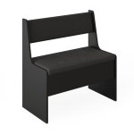 Vicco - banquette d'angle salle  manger roman, noir, 76. 6 x 41. 5 cm