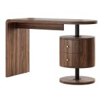 Vicco - bureau lara, ch�ne rustique, 120 x 50 cm avec 2 tiroirs