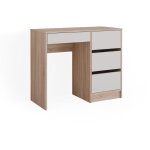 Vicco - bureau sherry, blanc / sonoma, 90 x 40 cm avec tiroirs