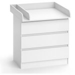 Vicco - commode à langer emma, blanc, 80x85. 4cm avec 3 tiroirs Vicco - commode à langer emma, blanc, 80x85. 4cm avec 3 tiroirs