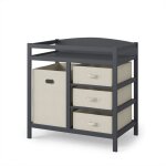 Commode � langer nunjo, anthracite, 85x87cm avec tiroirs en tissu, vicco