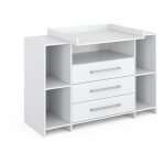 Vicco - commode  langer oskar, blanc, 143 x 100 cm xl avec tiroirs