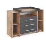 Vicco - commode à langer oskar, chêne, 143 x 100 cm xl avec tiroirs Vicco - commode à langer oskar, chêne, 143 x 100 cm xl avec tiroirs