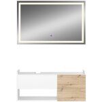 Vicco - ensemble de meubles de salle de bain alf, blanc, 2 parties