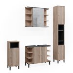 Vicco - ensemble de meubles de salle de bain aquis, sonoma, 4 parties