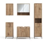 Vicco - ensemble de meubles de salle de bain eliza, ch�ne viking, 5 pi�ces