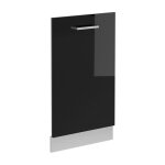 Vicco - faade de lave - vaisselle r - line, noir haute brillance, 45cm sans pt