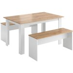 Vicco - groupe de banquettes d'angle sentio, chne blanc / force de l'or,