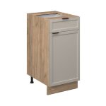 Vicco - meuble bas de cuisine fame - line, grisbeige, 40 cm sans plan de travail