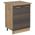 Vicco - meuble bas de cuisine r - line, gris noble, 60cm, pt chne