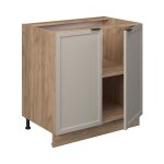 Meuble bas sous - �vier fame - line, grisbeige, 80 cm avec �tag�re, sans plan de travail vicco