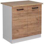 Vicco - meuble bas sous - évier r - line, chêne de force doré, 80cm pt chêne Vicco - meuble bas sous - évier r - line, chêne de force doré, 80cm pt chêne