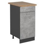 Vicco - meuble cuisine r - line, bton, 40cm, pt chne