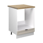 Vicco - meuble pour four fame - line, grisbeige, 60 cm, pt ch�ne