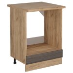 Vicco - meuble pour four r - line, gris noble, 60cm, pt ch�ne