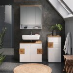 Vicco - meuble de rangement de salle de bain eden, blanc, 40 x 84 cm