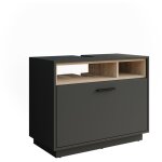 Vicco - meuble sous vasque beatrice, anthracite / sonoma, 80x84. 5cm avec tiroir Vicco - meuble sous vasque beatrice, anthracite / sonoma, 80x84. 5cm avec tiroir