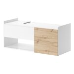 Vicco - meuble sous vasque simple alf, blanc, 105 x 45 cm avec 2 tiroirs