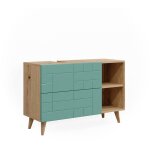 Vicco - meuble sous vasque simple rudi, vert menthe, 90 x 59 cm avec 2 tiroirs Vicco - meuble sous vasque simple rudi, vert menthe, 90 x 59 cm avec 2 tiroirs