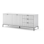 Vicco - meuble tv eliza, blanc, 150. 1 x 60 cm avec 3 tiroirs, 2 portes