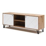 Vicco - meuble tv nizza, chne artisan, 150 x 55. 2 cm
