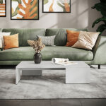 Vicco - table basse hardi, blanc, 90x21. 4cm