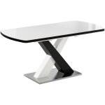 Vicco - table de salle � manger chinto, noir, 120 x 80 cm extensible