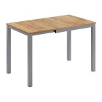 Table de salle  manger granny, chne / gris, 120x70cm extensible vicco