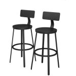 Vicco - tabouret de bar caracas, noir, 34 x 102 cm 2 pi�ces